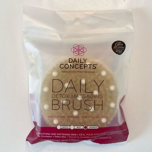 Daily Concepts Detox Massaging Massage Dry Brush Skincare Health Detoxification - Picture 4 of 8